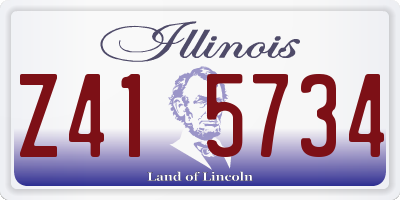 IL license plate Z415734