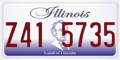 IL license plate Z415735