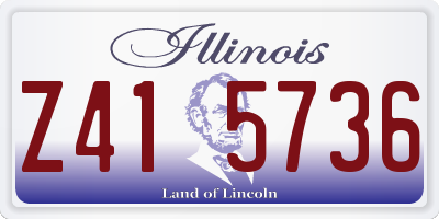 IL license plate Z415736