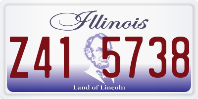 IL license plate Z415738