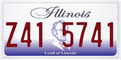 IL license plate Z415741