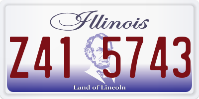 IL license plate Z415743