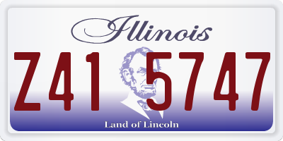IL license plate Z415747