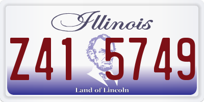 IL license plate Z415749