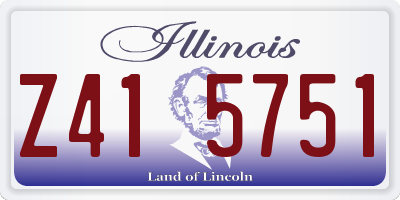 IL license plate Z415751