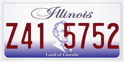 IL license plate Z415752