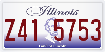 IL license plate Z415753