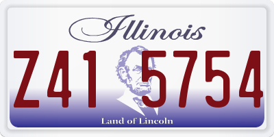 IL license plate Z415754