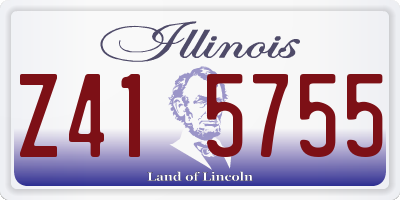 IL license plate Z415755