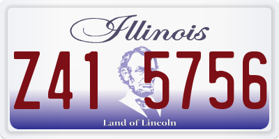 IL license plate Z415756