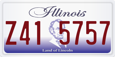 IL license plate Z415757