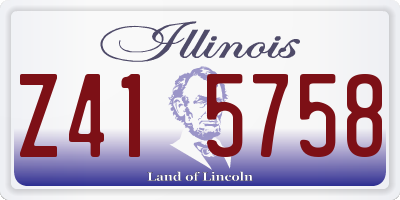 IL license plate Z415758
