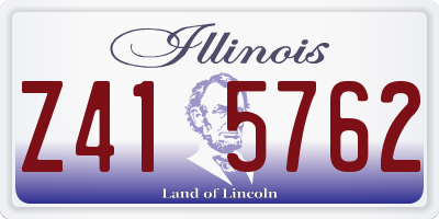 IL license plate Z415762