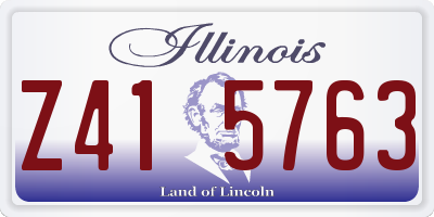 IL license plate Z415763