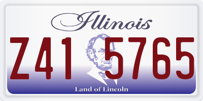 IL license plate Z415765