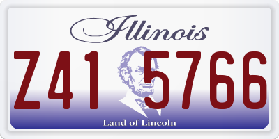 IL license plate Z415766