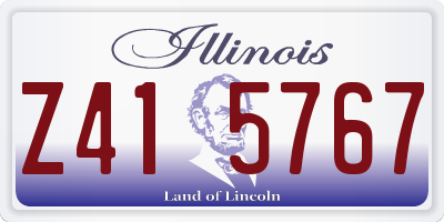 IL license plate Z415767