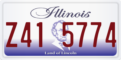 IL license plate Z415774