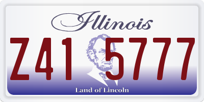 IL license plate Z415777