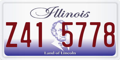 IL license plate Z415778