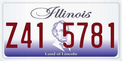 IL license plate Z415781