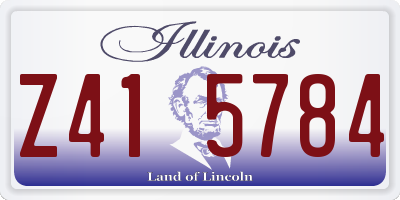 IL license plate Z415784