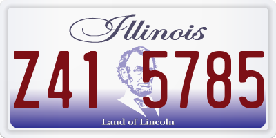 IL license plate Z415785