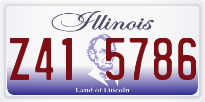 IL license plate Z415786