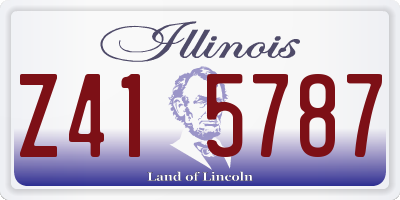 IL license plate Z415787