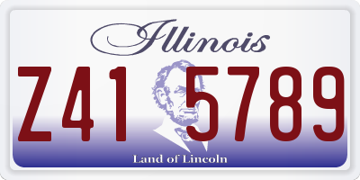IL license plate Z415789