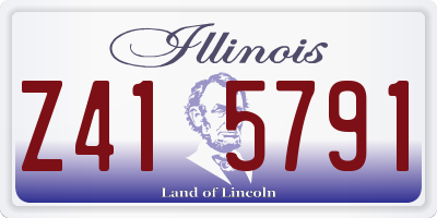 IL license plate Z415791