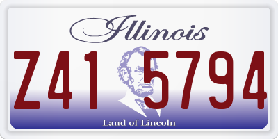 IL license plate Z415794