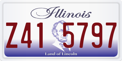 IL license plate Z415797