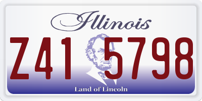 IL license plate Z415798