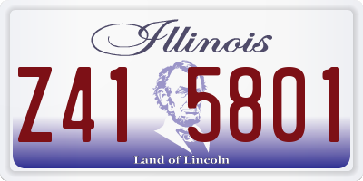 IL license plate Z415801