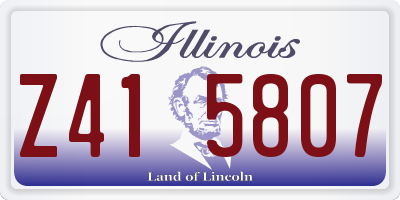 IL license plate Z415807