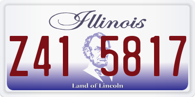 IL license plate Z415817