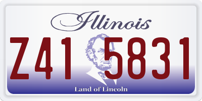 IL license plate Z415831
