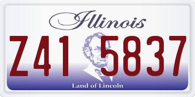 IL license plate Z415837