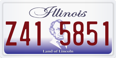 IL license plate Z415851