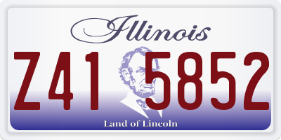 IL license plate Z415852