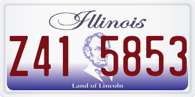 IL license plate Z415853