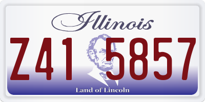 IL license plate Z415857