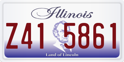 IL license plate Z415861