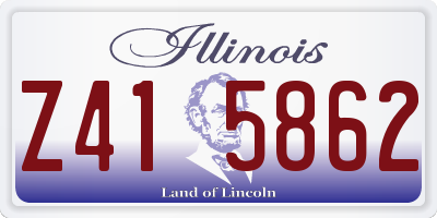 IL license plate Z415862