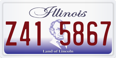IL license plate Z415867