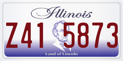 IL license plate Z415873