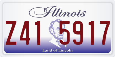 IL license plate Z415917