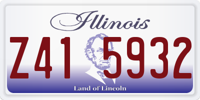 IL license plate Z415932