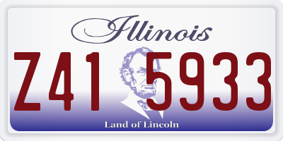 IL license plate Z415933
